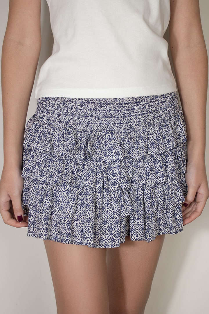 Short Ruffle Skrit Mini Ruffle Skort - Subdued